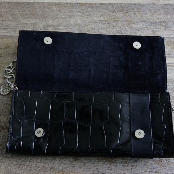 Leatherock Y2K chain strap Rhinestone and patent leather shoulderbag clutch - Picture 8 of 8